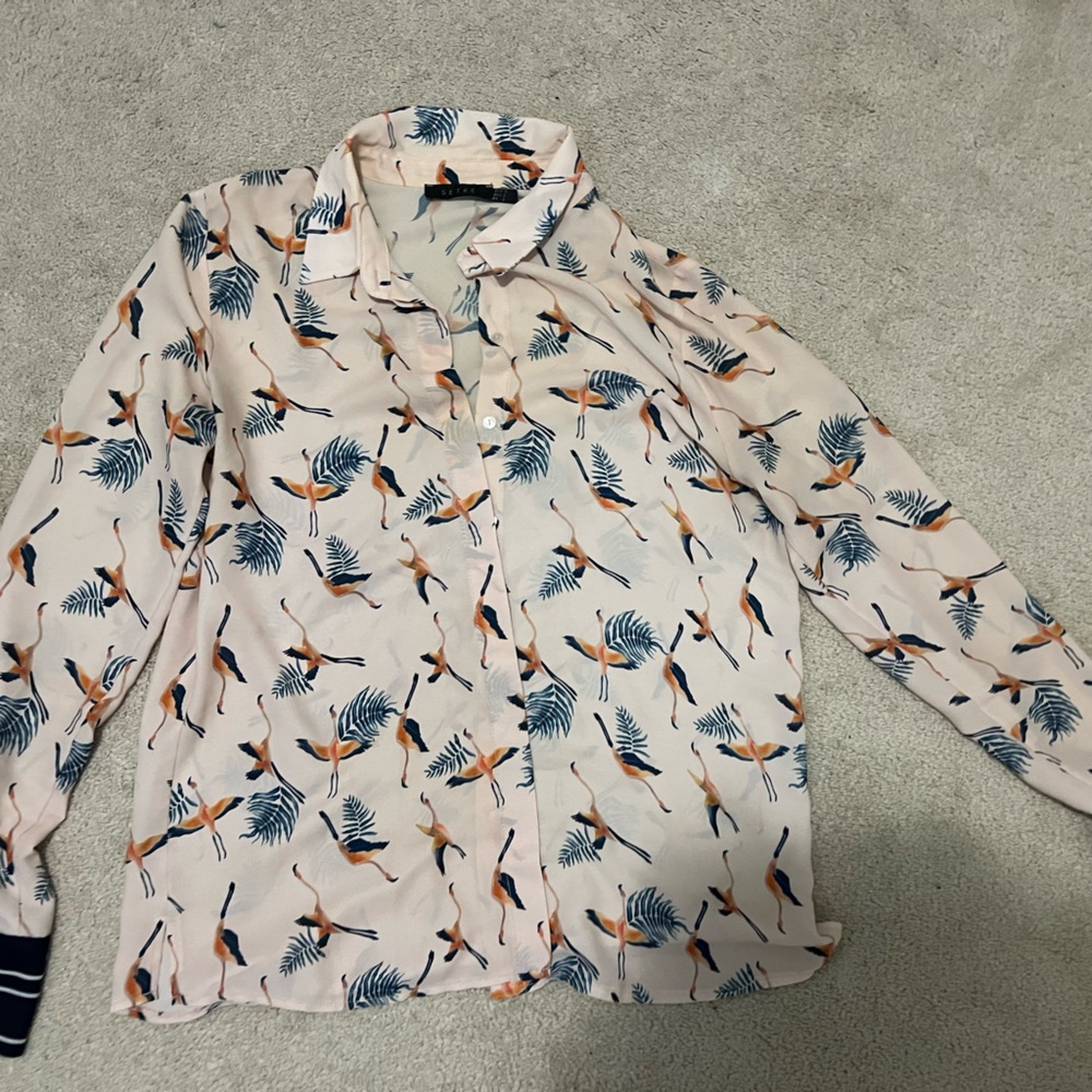 Setre blouse with ornaments desighn birds